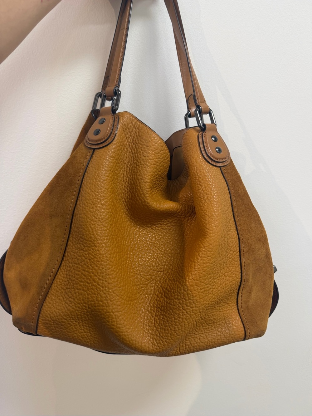 Vintage Coach Cognac Pebbled Leather Hobo Bag GORGEOUS!